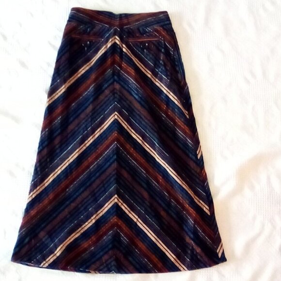 Marc Jacobs Dresses & Skirts - Marc  Jacobs Velvet Chevron Multi Color Striped Skirt Size 4